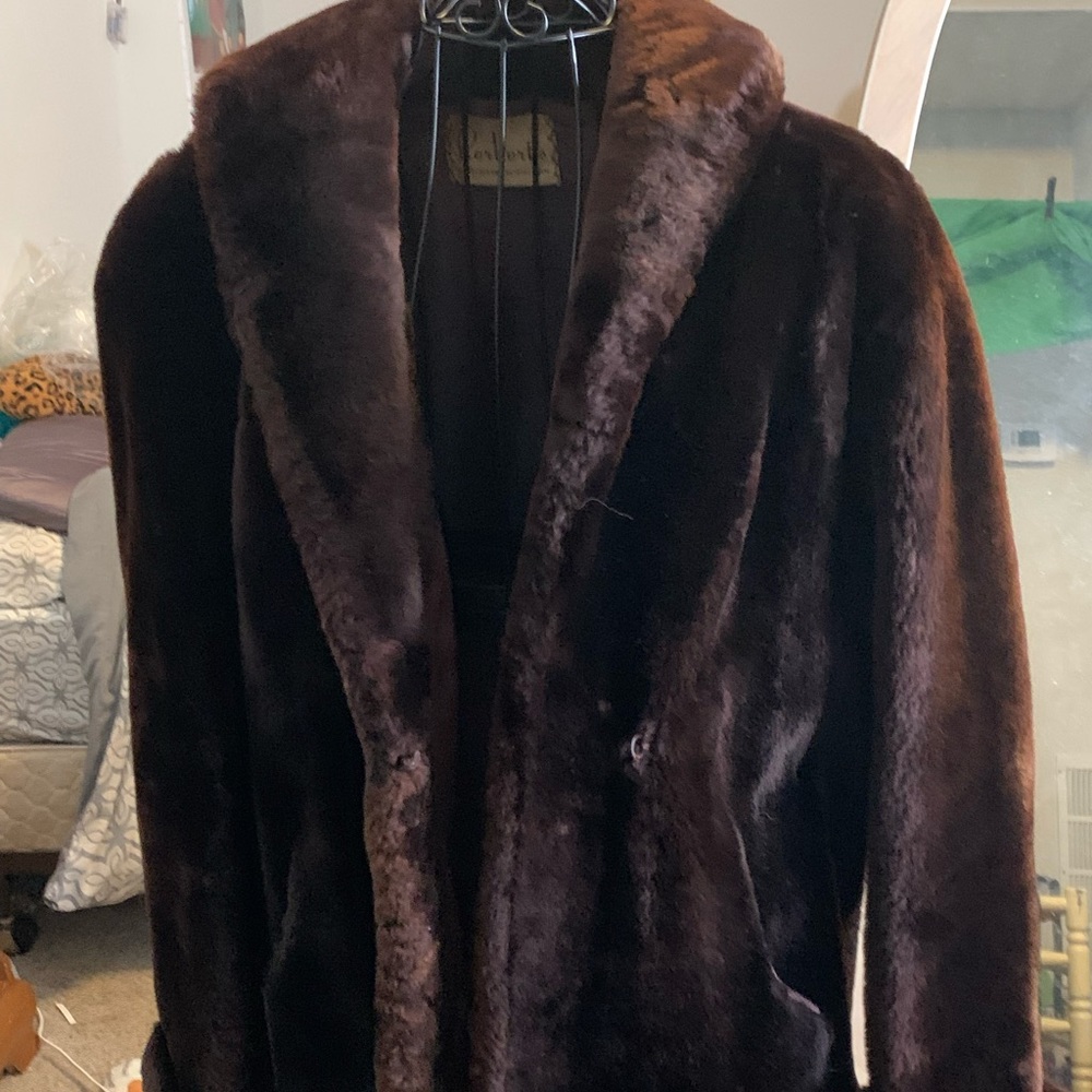 Large real mink fur coat.